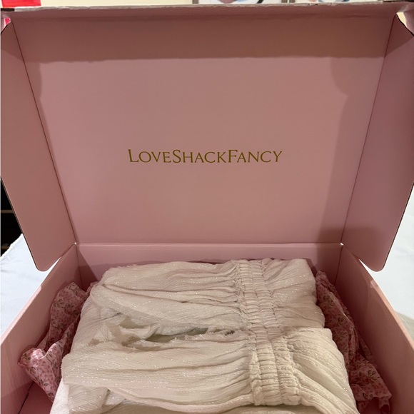 LoveShackFancy White Halter Maxi Gown - Picture 10 of 11